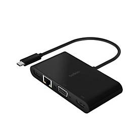 Belkin Multimedia- und Ladeadapter - USB-C - VGA, HDMI - GigE