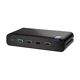 Belkin Universal Secure Dual-Head - 2. Generation - KVM-/Audio-Switch - 4 x KVM/Audio - 1 lokaler Benutzer - Desktop