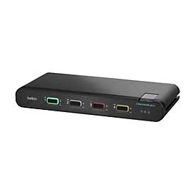 Belkin Universal Secure Single-Head - 2. Generation - KVM-/Audio-Switch - 4 x KVM/Audio - 1 lokaler Benutzer - Desktop