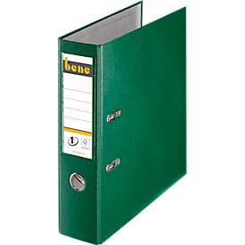 bene Kunststoff-Briefordner, grün, 80 mm Rückenbr.