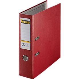 bene Kunststoff-Briefordner, rot, 80 mm Rückenbr.