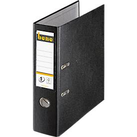 bene Kunststoff-Briefordner, schwarz, 80 mm Rückenbr.