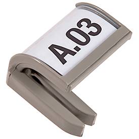 Beschriftungsclip Eichner, für Wandsortierer, hellgrau, B 29 x H 31 mm, 5 Stück