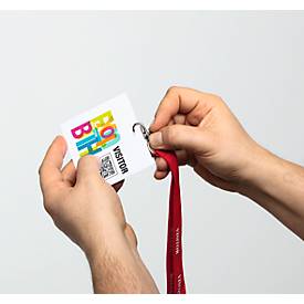 Besucherausweis, A4, bedruckbar, mit EURO-Lochung an Oberseite, B 86 x H 97 mm, 100 Stück