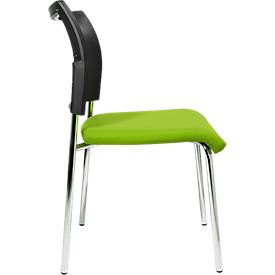 Besucherstuhl, 4-Fuß, Netz, ohne Armlehnen, im 2er-Set, grün