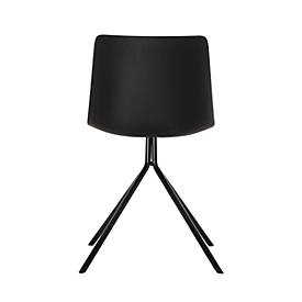 Besucherstuhl DN, 2er-Set, B 440 x T 530 x H 780 mm, Polypropylen & Stahl lackiert, schwarz