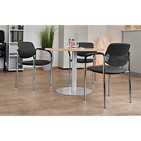 Besucherstuhl Styl, anthrazit, verchromt, stapelbar bis zu 6 Stück