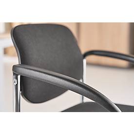 Besucherstuhl Styl, bordeaux, verchromt, stapelbar bis zu 6 Stück