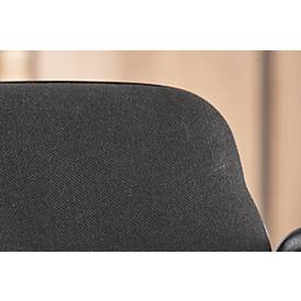 Besucherstuhl Styl, schwarz, verchromt, stapelbar bis zu 6 Stück