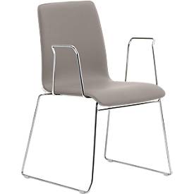 Besucherstuhl ZEROS´SE, Chrom/grau