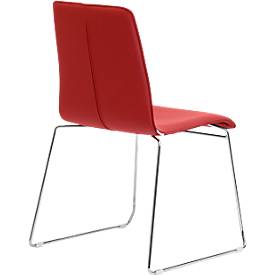 Besucherstuhl ZEROS´SE, Chrom/rot