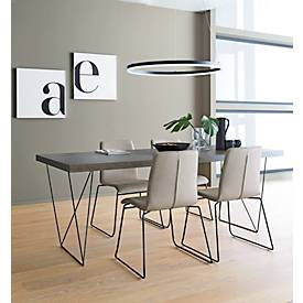 Besucherstuhl ZEROS´SE, schwarz/grau