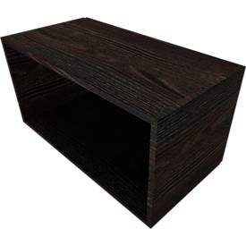Bibliothèque étagère QUANDOS BOX, 1 HC, l. 1000 x P 420 x H 374 mm, chêne fossile