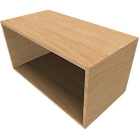 Bibliothèque étagère QUANDOS BOX, 1 HC, l. 1000 x P 420 x H 374 mm, chêne Masonic