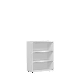 Bibliothèque étagères ALICANTE, 3 HC, 2 étagères, l. 800 x P 400 x H 1104 mm,gris clair