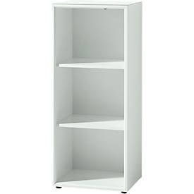 Bibliothèque étagères MONTERIA, 3 HC, panneau de particules, l. 400 x P 370 x H 1200 mm, blanc