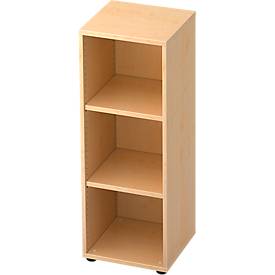 Bibliothèque étagères TOPAS LINE, 3 HC, panneau de particules, l. 400 x P 400 x H 1100 mm, décor érable