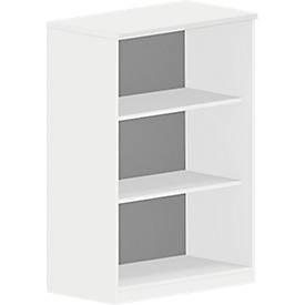 Bibliothèque NEVADA - en bois - l. 800 x P 445 x H 1155 mm - 3 HC - blanc