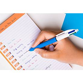 BIC 4 Colours Original Vierfarb-Kugelschreiber mit 1,0-mm-Spitze, 1 Stück