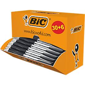 BIC Atlantis Classic Druckkugelschreiber mit mittlerer Spitze, Schwarz, 36er Vorteilspack