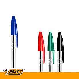 BIC Cristal Original Kugelschreiber Farbmix, 4er Box, 1,0 mm, mittlere Spitze