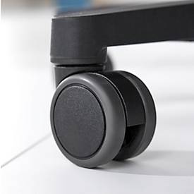 Bimos Sattelhocker, Sattelsitz, 3D-Sitzdynamik, Sitzhöhe 540-800 mm, Universalrollen Ø 65 mm, schwarz