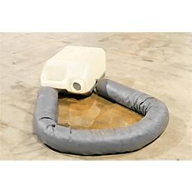 Bindemittel für Leckagen, universell verwendbar, 20 Saugschläuche mit Flockenfüllung, jeweils Ø B 75 x L 1200 mm, 125 l