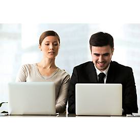 Blickschutzfilter Durable MAGNETIC, für Notebooks & Touchscreens mit 14,0'' & Bildformat 16:9, inkl. Dokumententasche & Mikrofasertuch, anthrazit/grau