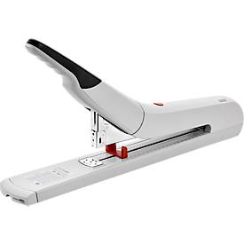 Blockheftgerät NOVUS B 56XL, für Klammern Typ 23/8, bis zu 170 Blatt, bis zu 100 Klammern, Lademechanik, ABS, Papieranschlag, Vollmetall, grau