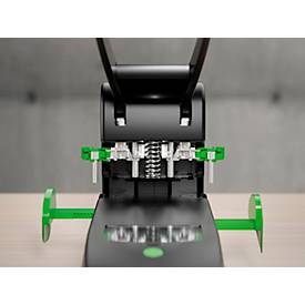 Blocklocher NOVUS B 2200 re+new, für 2- & 4-fach Lochung, bis zu 200 Blatt, Auto-Papieranschlag, DIN-Arretierung, Vollmetall & Recycling-Kunststoff