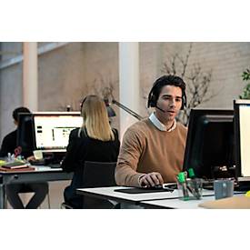 Bluetooth Headset EPOS | Sennheiser ADAPT 260, binaural, UC-optimiert, zertifiziert für Microsoft Teams®, bis 25 m, bis 27 h, mit USB-Dongle, schwarz