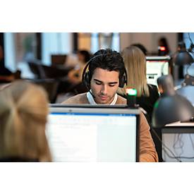 Bluetooth Headset EPOS | Sennheiser ADAPT 260, binaural, UC-optimiert, zertifiziert für Microsoft Teams®, bis 25 m, bis 27 h, mit USB-Dongle, schwarz