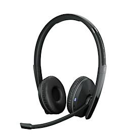 Image of Bluetooth Headset EPOS | Sennheiser ADAPT 260, binaural, UC-optimiert, zertifiziert für Microsoft Teams®, bis 25 m, bis 27 h, mit USB-Dongle, schwarz