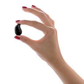 Bluetooth Ohrhörer Wireless Business, 10 m, integriertes Mikrofon, inkl. Tasche & USB-Kabel, Werbedruck 40 x 50 mm