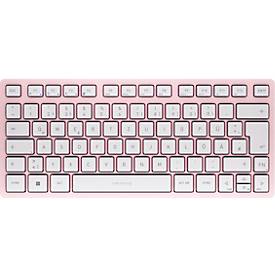 Bluetooth Tastatur Cherry KW 7100 Mini BT Cherry Blossom, Multi-Device, kompaktes Format, inkl. Transporttasche