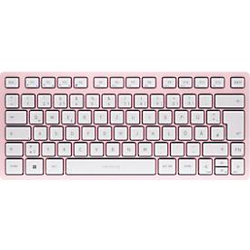 Bluetooth Tastatur Cherry KW 7100 Mini BT Cherry Blossom, QWERTZ, Multi-Device, kompaktes Format, inkl. Transporttasche