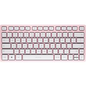 Bluetooth Tastatur Cherry KW 7100 Mini BT Cherry Blossom, QWERTZ, Multi-Device, kompaktes Format, inkl. Transporttasche