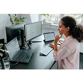 Bluetooth Tastatur Cherry KW 7100 Mini BT Milk White, QWERTZ, Multi-Device, kompaktes Format, inkl. Transporttasche