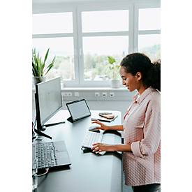 Bluetooth Tastatur Cherry KW 7100 Mini BT Milk White, QWERTZ, Multi-Device, kompaktes Format, inkl. Transporttasche