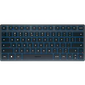 Bluetooth Tastatur Cherry KW 7100 Mini BT Slate Blue, QWERTZ, Multi-Device, kompaktes Format, inkl. Transporttasche