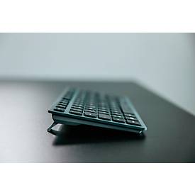 Bluetooth Tastatur Cherry KW 7100 Mini BT Slate Blue, QWERTZ, Multi-Device, kompaktes Format, inkl. Transporttasche