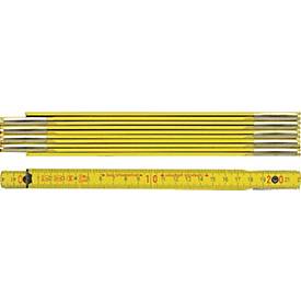 BMI Gliedermaßstab, 2m Länge, Buche, gelb, EG III Genauigkeit, Breite 16mm
