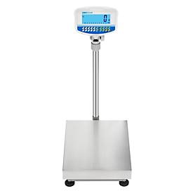 Boden-Kontrollwaage ae ADAM GFK-Plus 75, ungeeicht, Ablesbarkeit 5 g/Wägebereich bis 75 kg, RS-232, Netz- und Akkubetrieb, Plattform B 400 x T 500 mm