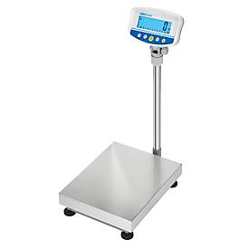 Boden-Kontrollwaage ae ADAM GFK-S 75, ungeeicht, Ablesbarkeit 5 g/Wägebereich bis 75 kg, RS-232, Netzbetrieb, Plattform B 400 x T 500 mm
