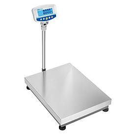 Boden-Kontrollwaage aeAdam GFK-S 600, ungeeicht, Ablesbarkeit 50 g/Wägebereich bis 600 kg, LC-Display, RS-232, Netzbetrieb