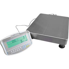 Boden-Zählwaage Adam GFC 75, Wägebereich 5 g-75 kg, LC-Display, Ziffernblock, RS-232, Netzanschluss/Akku, B 400 x T 620 x H 860 mm, Edelstahl, grau