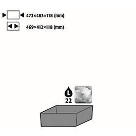 Image of Bodenauffangwanne Stawa-R für asecos Chemikalienschränke der CS Serie, Stahlblech, B 472 x T 483 x H 118 mm, 22 l