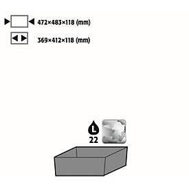 Bodenauffangwanne Stawa-R für asecos Chemikalienschränke der CS und CX Serie, Stahlblech, B 472 x T 483 x H 118 mm, 22 l