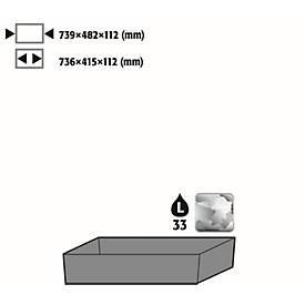 Bodenauffangwanne Stawa-R für asecos Chemikalienschränke der CS und CX Serie, Stahlblech, B 739 x T 482 x H 112 mm, 33 l