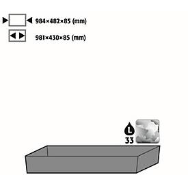 Image of Bodenauffangwanne Stawa-R für asecos Chemikalienschränke der CS und CX Serie, Stahlblech, B 984 x T 482 x H 85 mm, 33 l